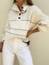 'Brigid' Cropped Waffle Knit Sweater - Celes Fashion